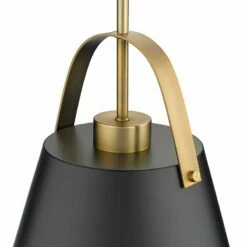 Z-Lite Studio 12.5" Wide Matte Black And Heritage Brass Modern Pendant -Lighting Sales Shop z lite studio 12 5 inch wide matte black and heritage brass modern pendant 736d4views2