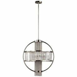 Zeev Metropolis 22"W Polished Nickel Crystal Pendant Light 6 Zeev Metropolis 22"W Polished Nickel Crystal Pendant Light -Lighting Sales Shop zeev metropolis 22 inchw polished nickel crystal pendant light 78x87