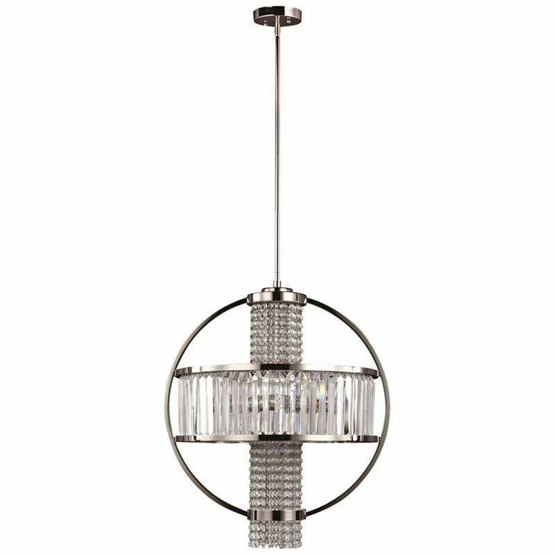 Zeev Metropolis 22"W Polished Nickel Crystal Pendant Light 4 Zeev Metropolis 22"W Polished Nickel Crystal Pendant Light - Image 2