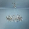 Zeev Misthaven 32"W Silver Leaf Crystal 6-Light Chandelier -Lighting Sales Shop zeev misthaven 32 inchw silver leaf crystal 6 light chandelier 78y01cropped