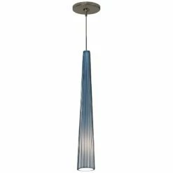 Lighting Sales Shop 15 Zenith 4"W Blue Glass Antique Bronze Freejack Mini Pendant