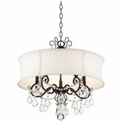 Zula White Shade 22" Wide Crystal Chandelier 12 Zula White Shade 22" Wide Crystal Chandelier -Lighting Sales Shop zula white shade 22 inch wide crystal chandelier 2r758views3