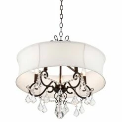 Zula White Shade 22" Wide Crystal Chandelier 13 Zula White Shade 22" Wide Crystal Chandelier -Lighting Sales Shop zula white shade 22 inch wide crystal chandelier 2r758views4